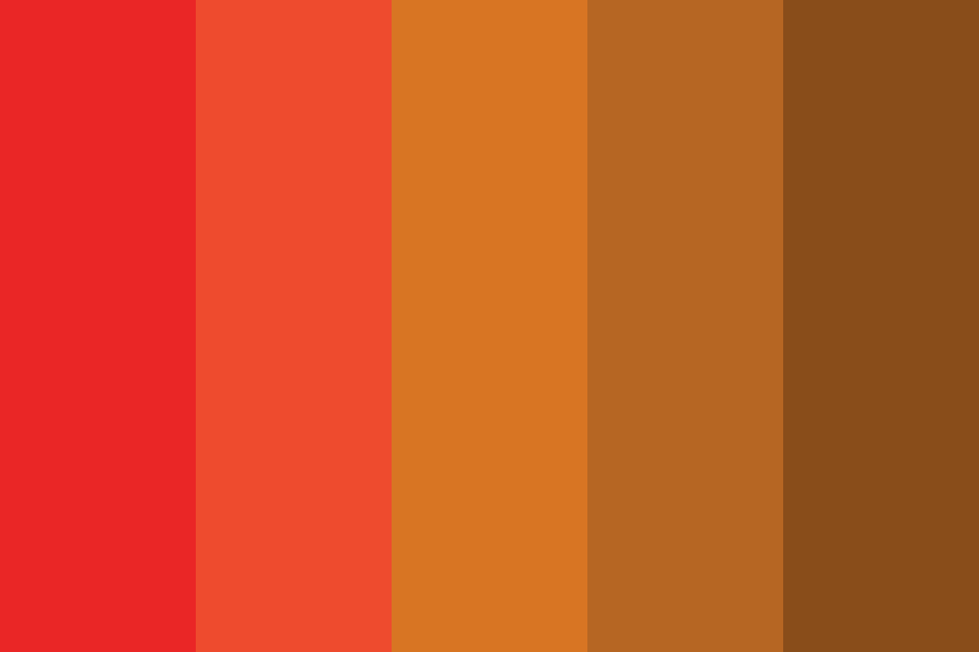 Red to Orange to Brown Color Palette