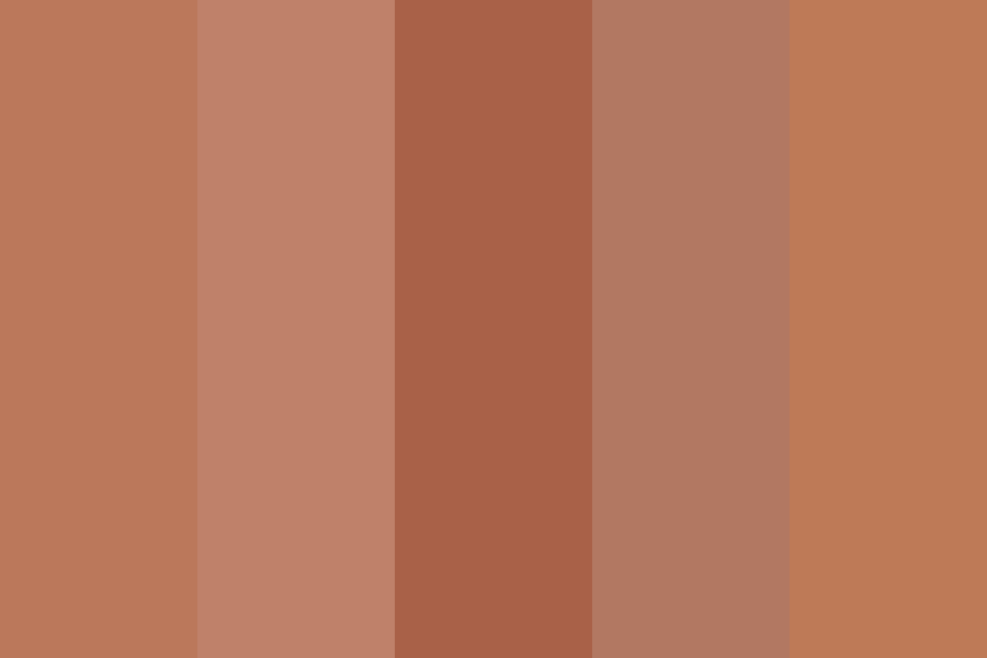 Metallic Copper Rose Gold Color Palette