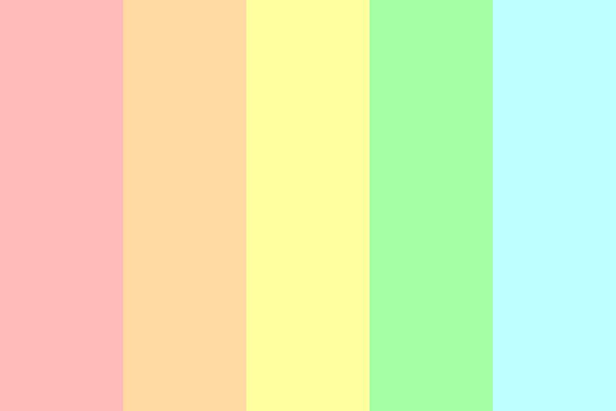 pastel rainbow 3 Color Palette