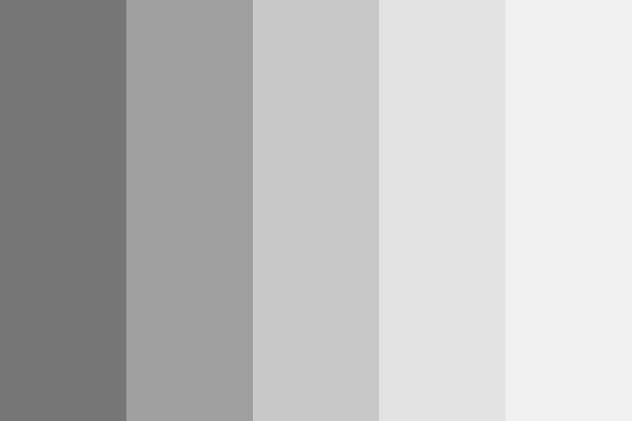 5 Shades of Neutral Gray Color Palette