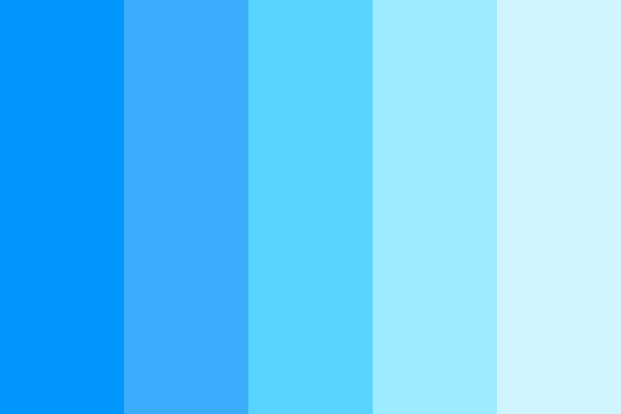 Shades of Sky Blue Color Palette