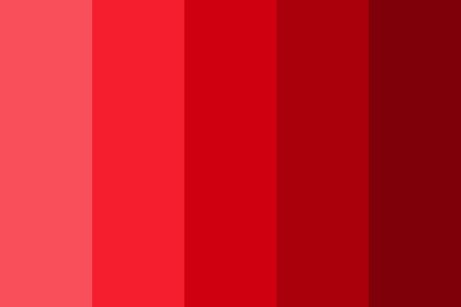 Red Monza Color Palette.
