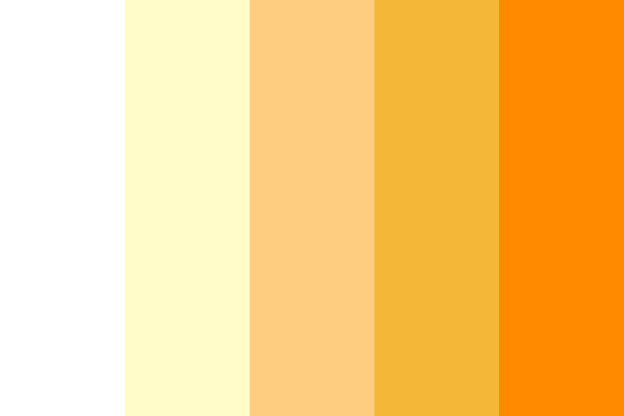 White to orange Color Palette