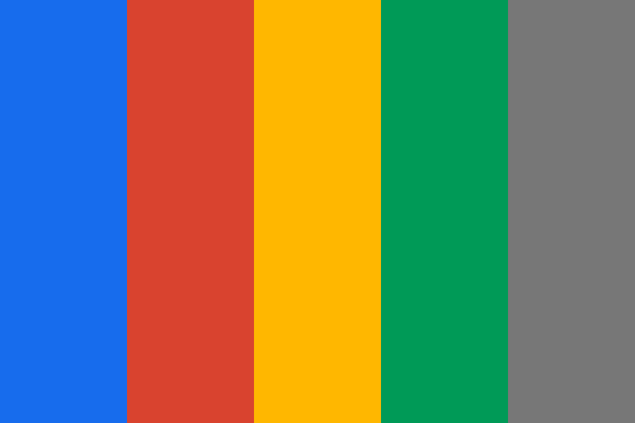 The Google Colors color palette