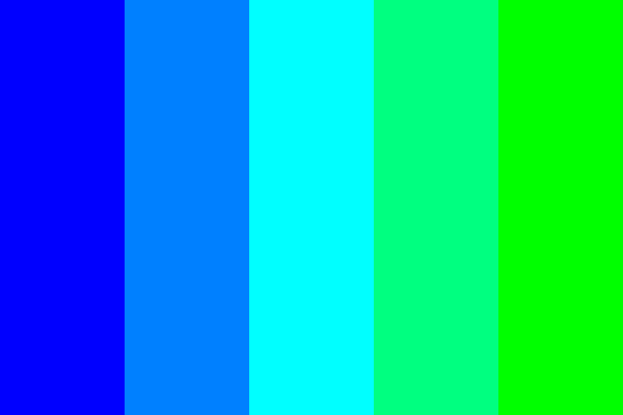 green blue and cyan cold colors Color Palette