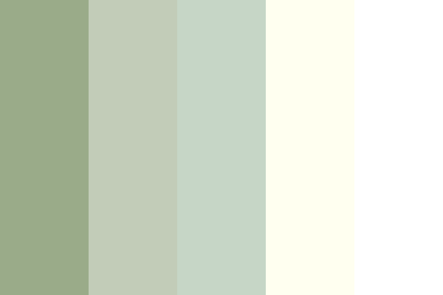 Romantic Sage and mint color palette