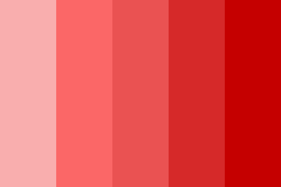 Light Red to Dark Red - By Jelly color palette