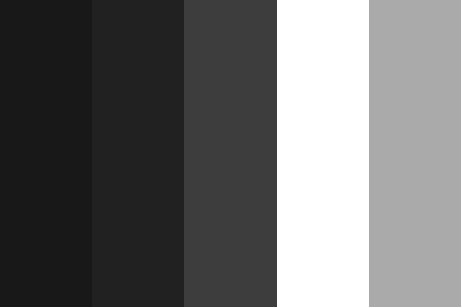 youtube dark mode Color Palette