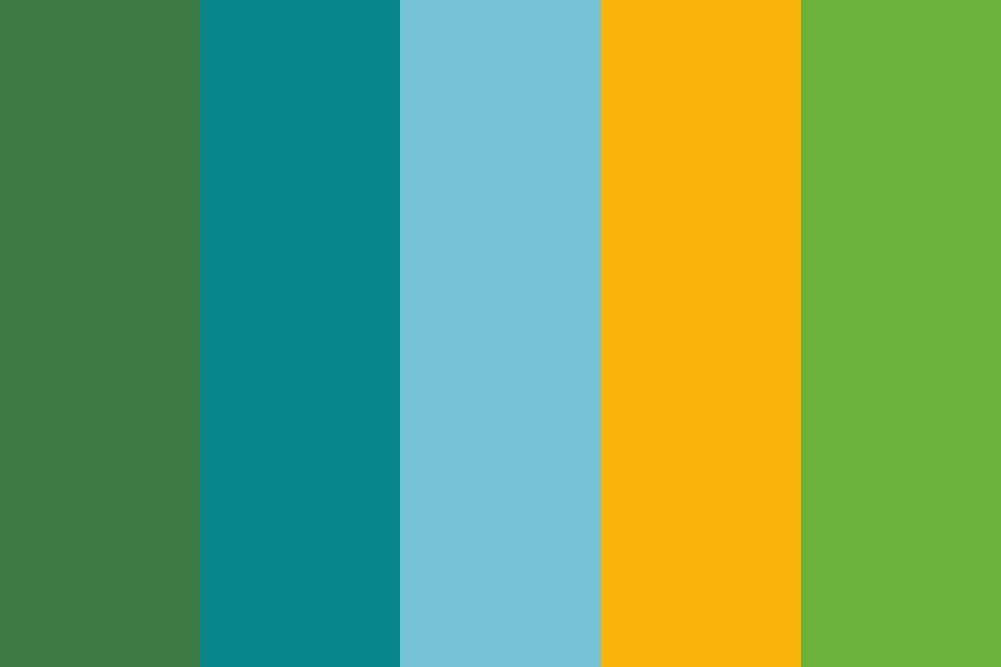 Blue Green Yellow Color Palette